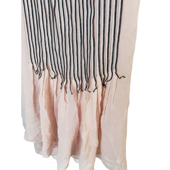 NWT Susana Monaco Pink Sleeveless Fringe Mini Dress 4 Coquette 70s Gatsby Swing - Picture 6 of 7